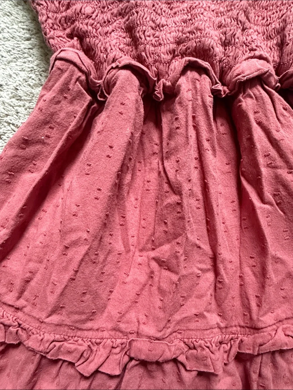 Smocked Sleeveless Sundress in Dusty Rose - Size 6/7